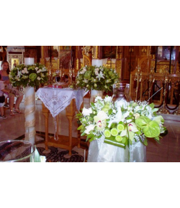 Στολισμός Λαμπάδας Γάμου με Τριαντάφυλλα Ταλέα
