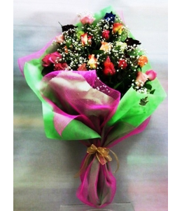 Multicolored Bouquet of Roses