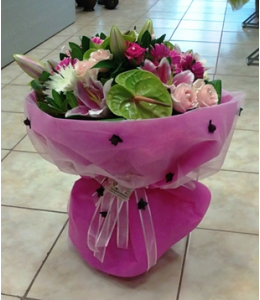 Bouquet - Bunch of Flowers in Fuchsia color