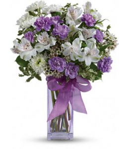 Composition bouquet in lilac shades
