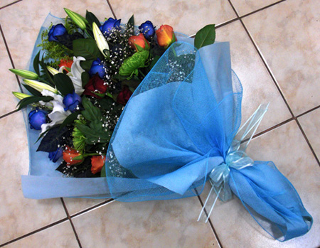 Bouquet of Blue Roses - A Blue Arrangement