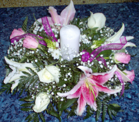 Flower arrangement in caspo