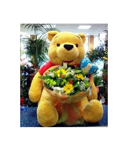 Bunch of Flowers into a Bear