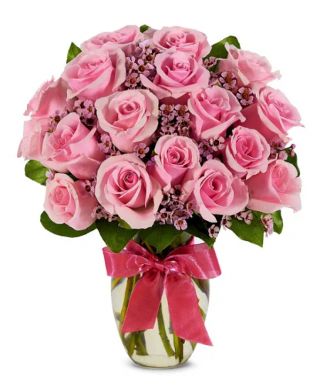 Παθιασμένο μπουκέτο με Ροζ Τριαντάφυλλα